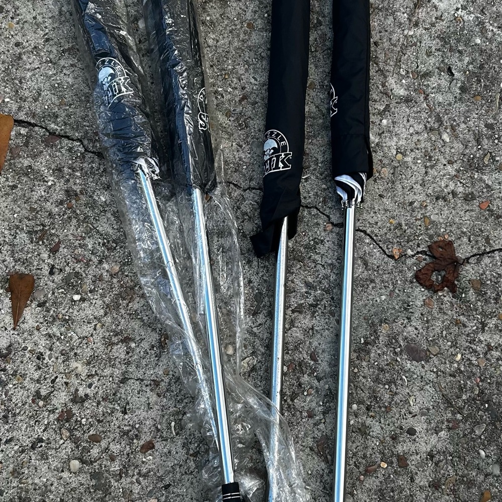 Black and Silver Golf Club umbrellas
